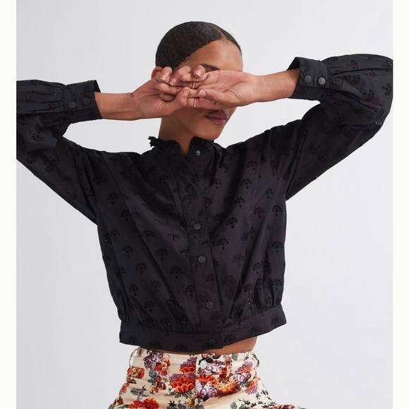 Anthropologie Tops - Anthropologie Scotch & Soda Eyelet Buttondown size S color Black